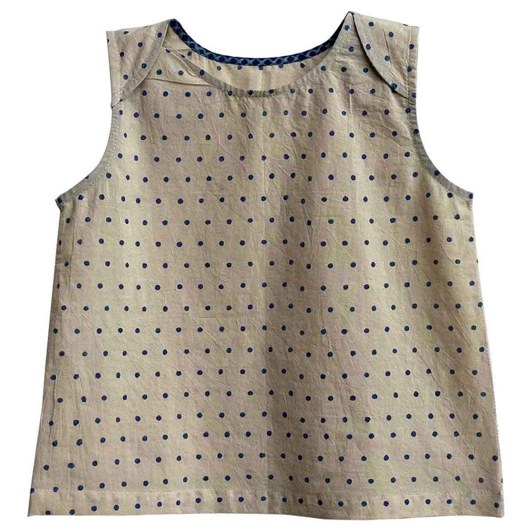 UNISEX ORGANIC ZOO INDIGO RAIDANA JHABLA WITH INDIGO CHECK PANTS