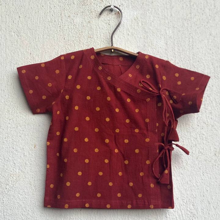 UNISEX ORGANIC MADDER RAIDANA PRINT KURTA +  PANTS