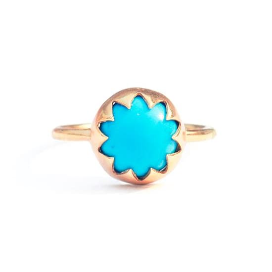 ARIZONA TURQUOISE CABOCHON STONE RING