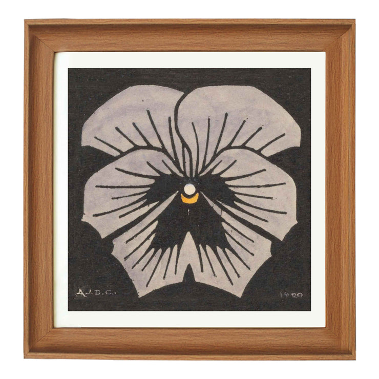 Woodcut flower by Julie de graag art print