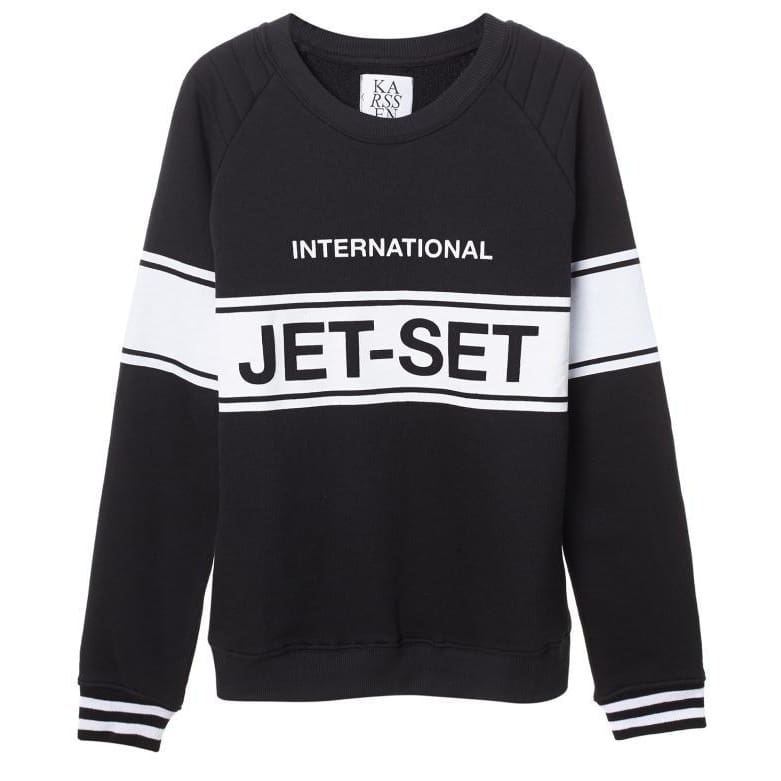 INTERNATIONAL JET-SET- LOOSE FIT RAGLAN SWEAT WITH ARM DETAIL