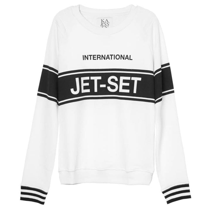 INTERNATIONAL JET-SET- LOOSE FIT RAGLAN SWEAT WITH ARM DETAIL