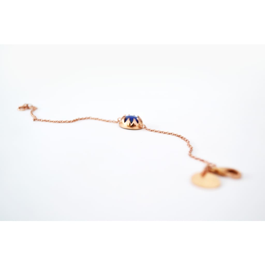 LAPIS CABOCHON STONE BRACELET