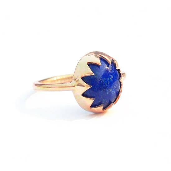 LAPIS LAZULI CABOCHON STONE RING