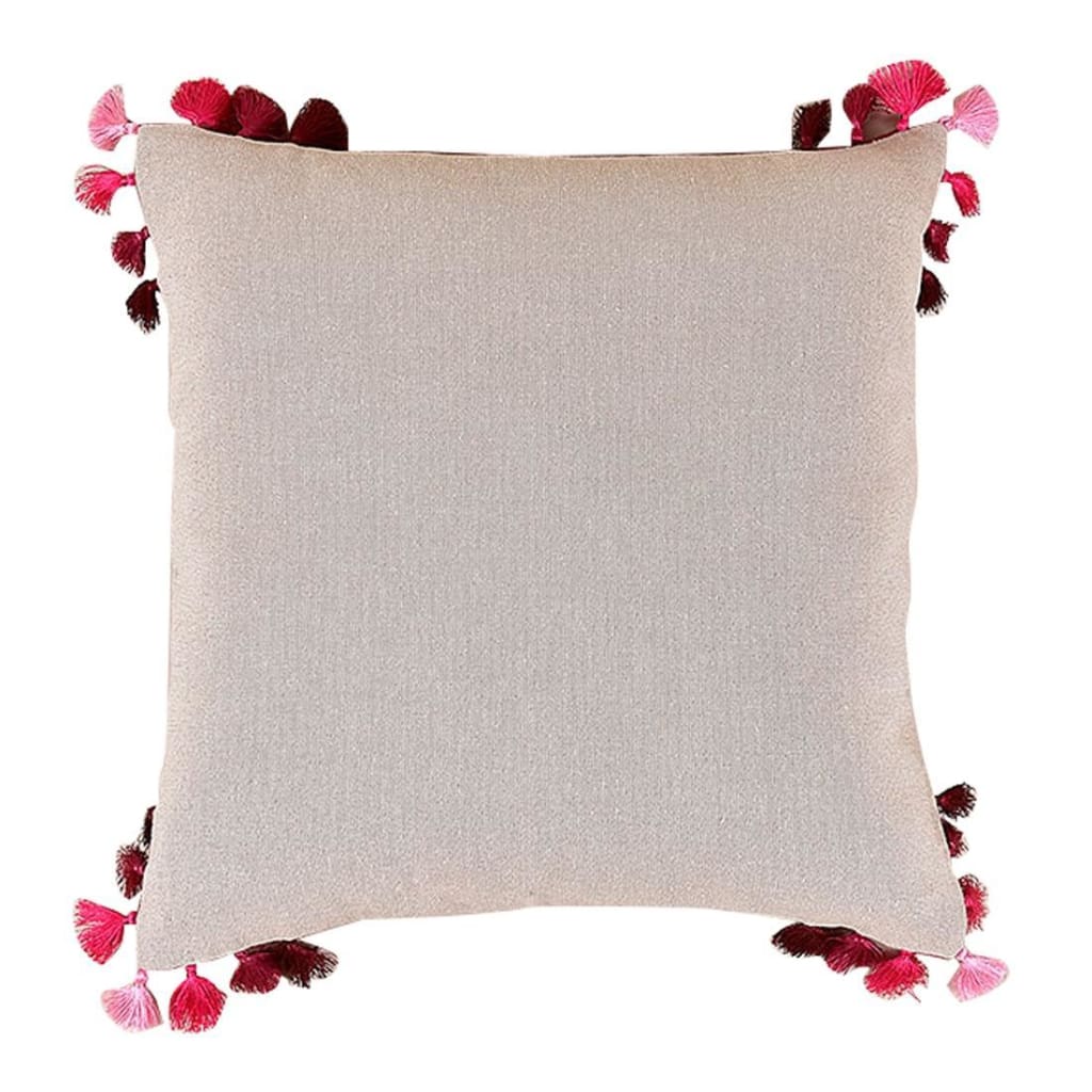 MARLOW CUSHION COVER - RED AND NATURAL