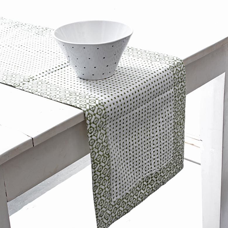 MARNIE GREEN TABLE RUNNER