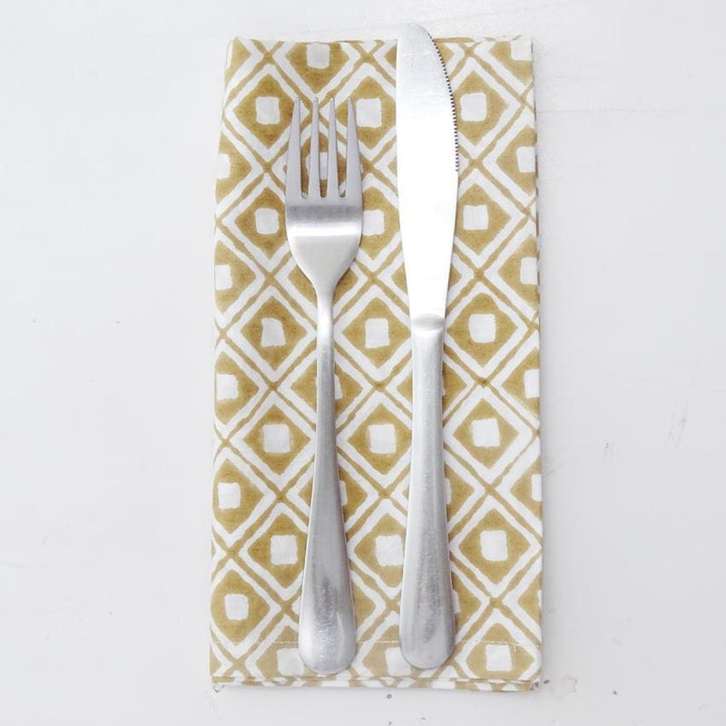 MARNIE MUSTARD DIAMOND NAPKIN