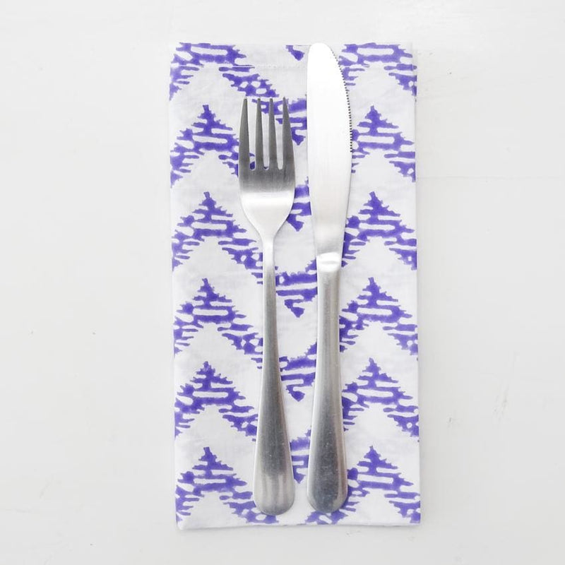 MARNIE PURPLE CHEVRON NAPKIN