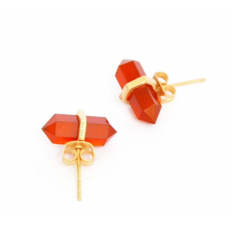 RED ONYX STONE EARRINGS