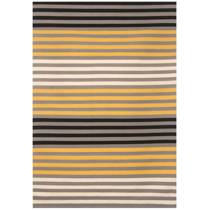 YELLOW STRIPES COTTON DHURRIE