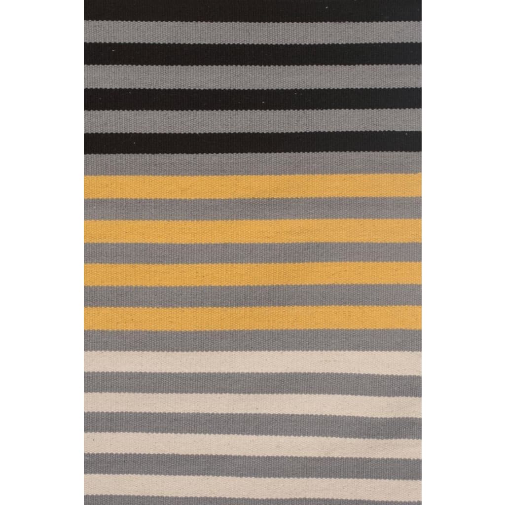 YELLOW STRIPES COTTON DHURRIE