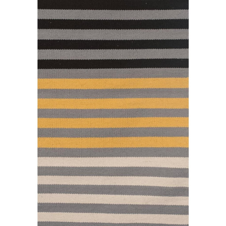 YELLOW STRIPES COTTON DHURRIE