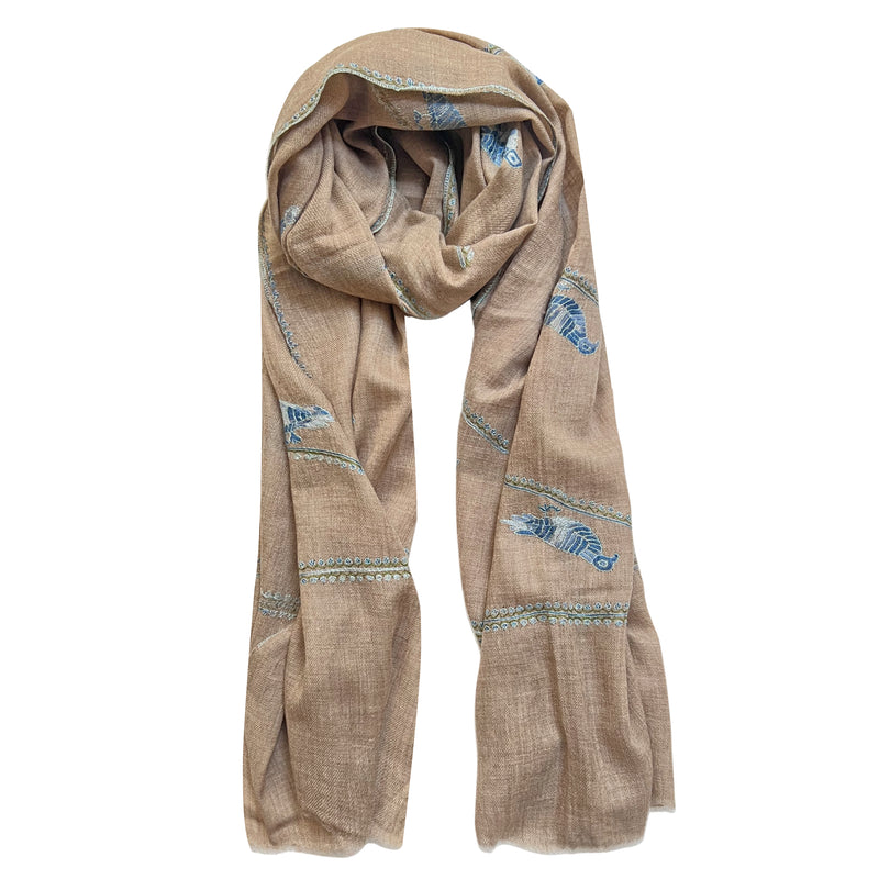 Pashmina Aster Embroidered Stole