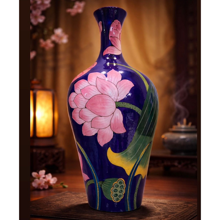 Lotus Bloom Bottle Vase