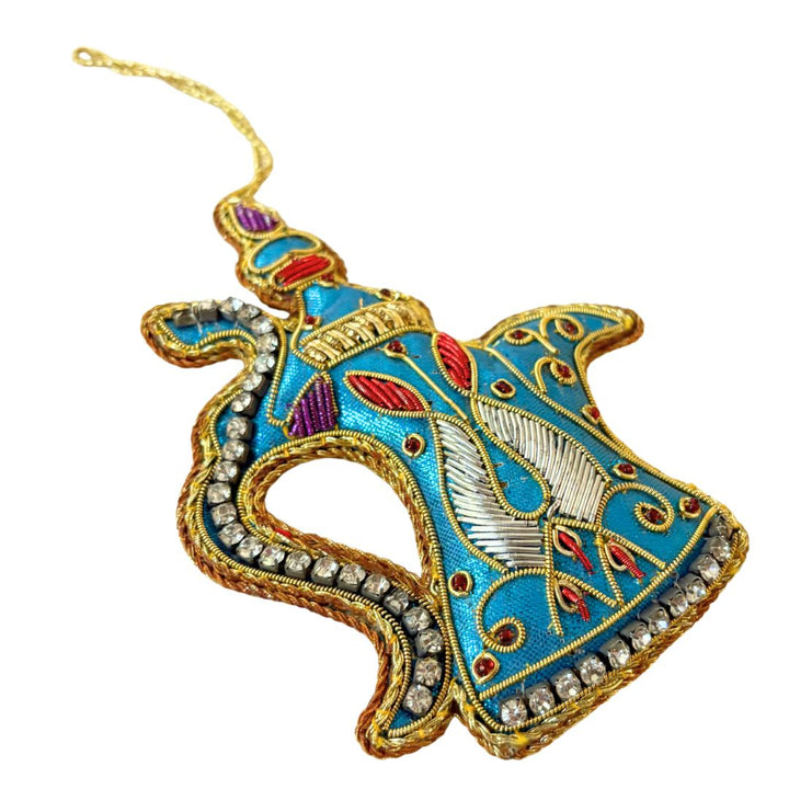 Handmade Victorian Teapot Embroidered Ornament