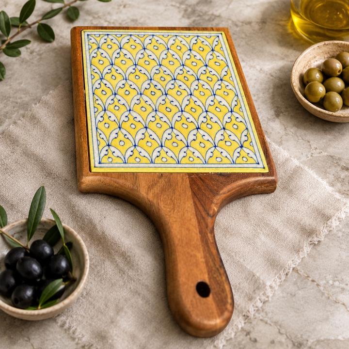 Yellow Prism Square Platter