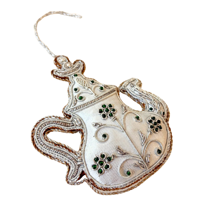 Handmade Royal Teapot Beaded Embroidered Ornament