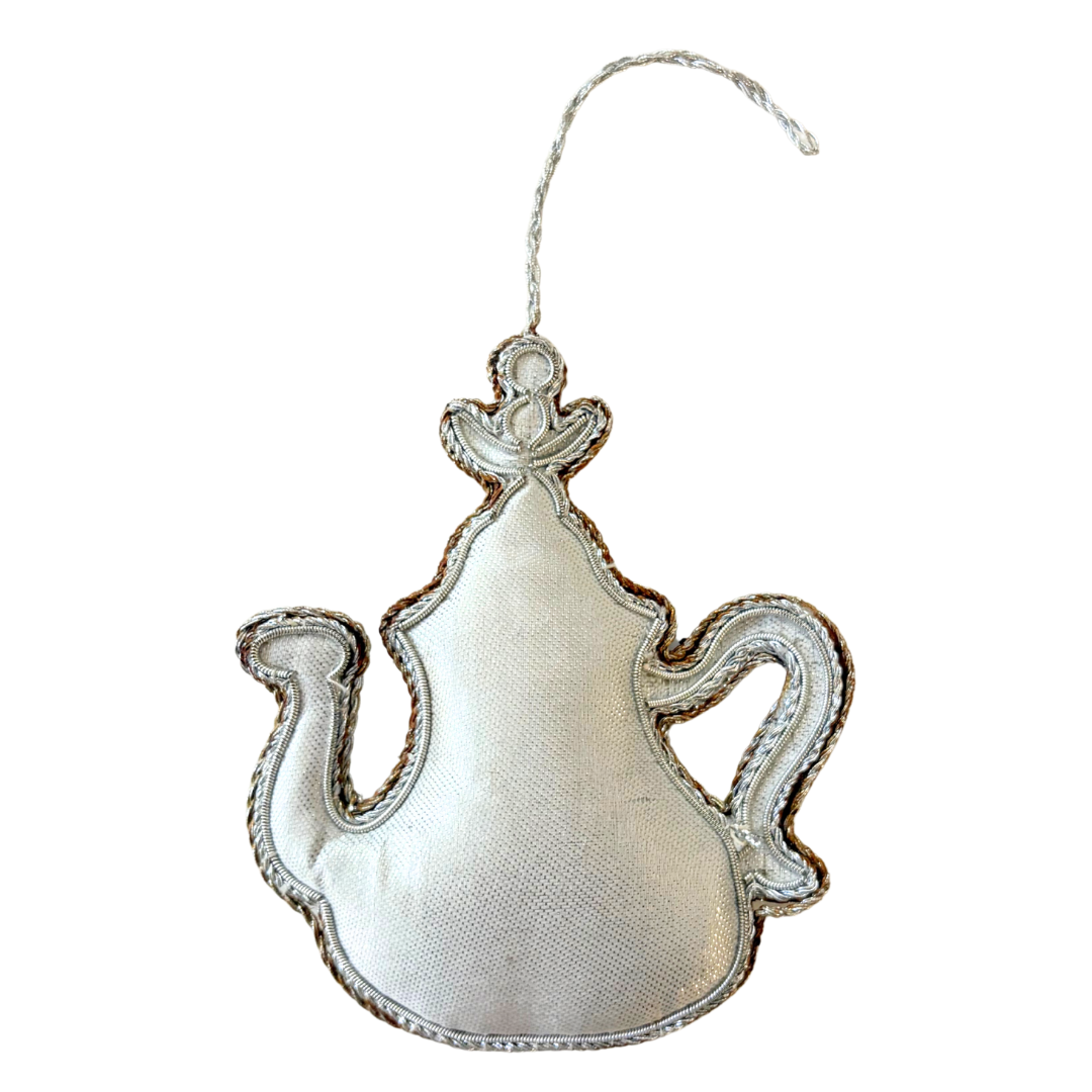 Handmade Royal Teapot Beaded Embroidered Ornament