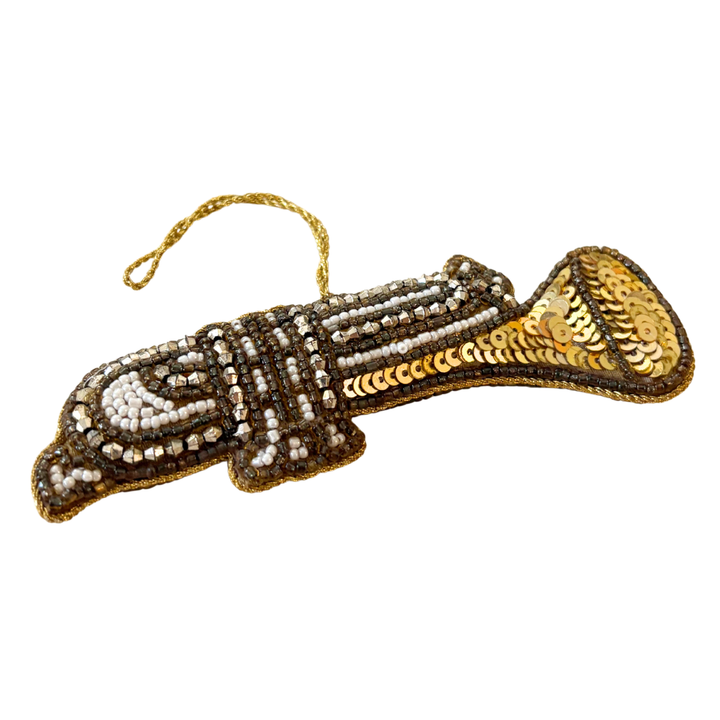 Handmade Trumpet Beaded Embroidered Ornament