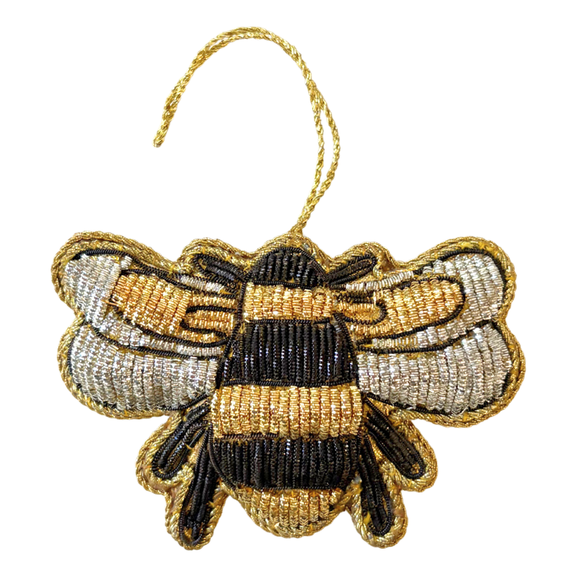 Handmade Bejeweled Butterfly Embroidered Ornament