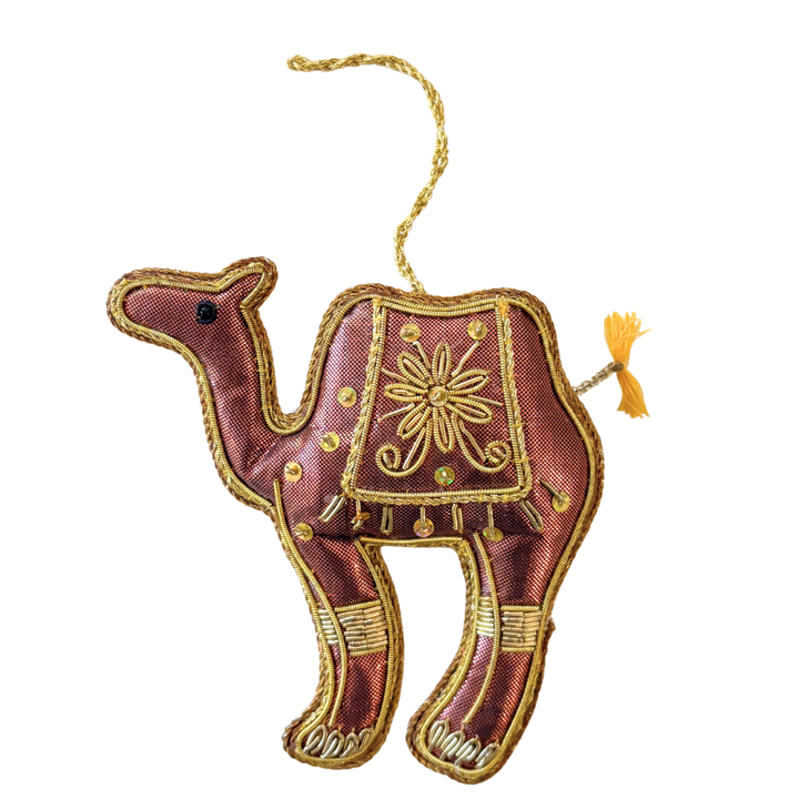 Handmade Desert Camel Beaded Embroidered Ornament