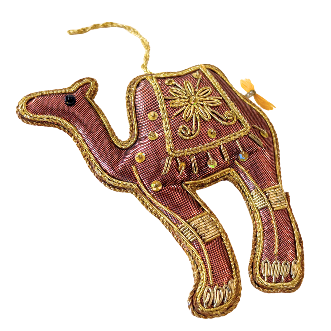 Handmade Desert Camel Beaded Embroidered Ornament
