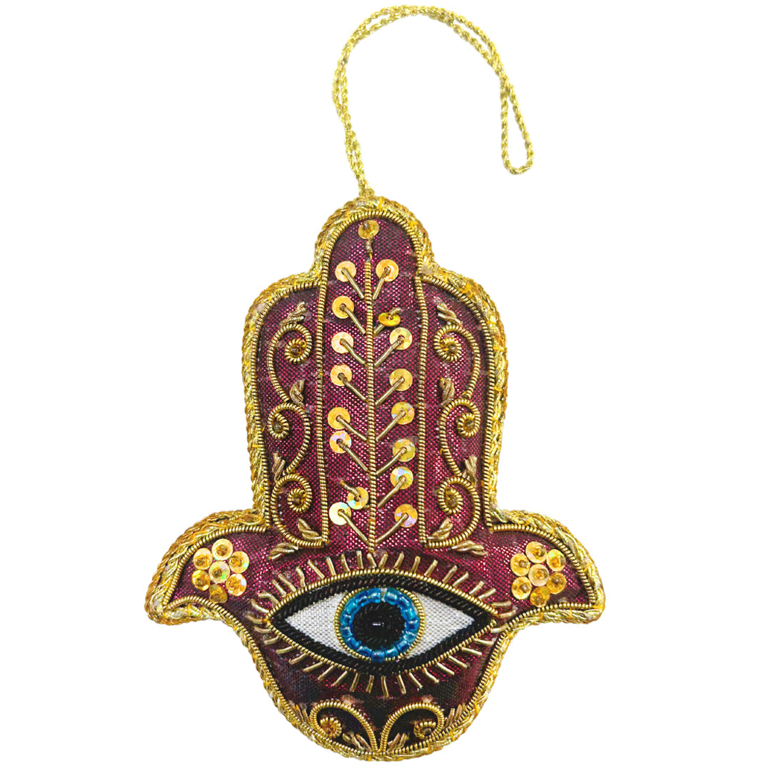 Handmade Hamsa Christmas Ornament