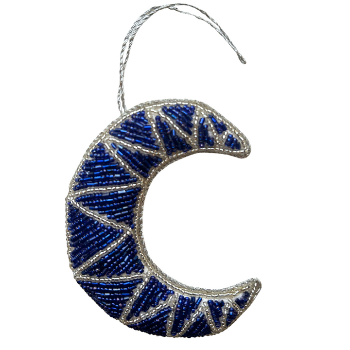 Handmade Half Moon Christmas Ornament