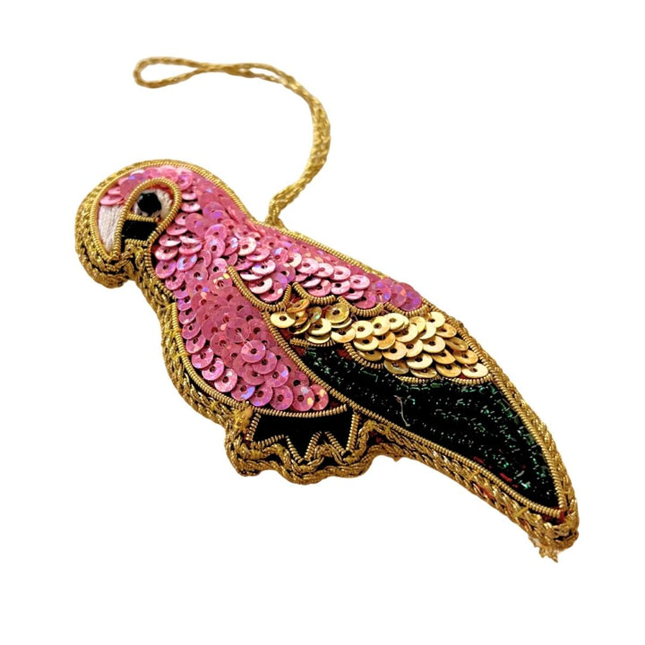 Handmade Parrot Embroidered Ornament