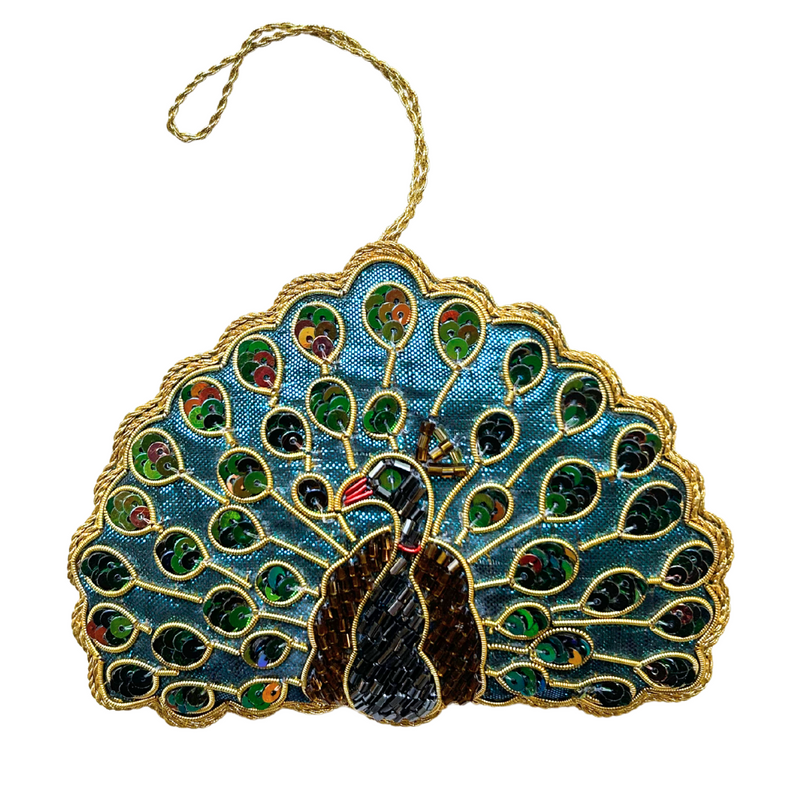 Handmade Peacock Christmas Ornament