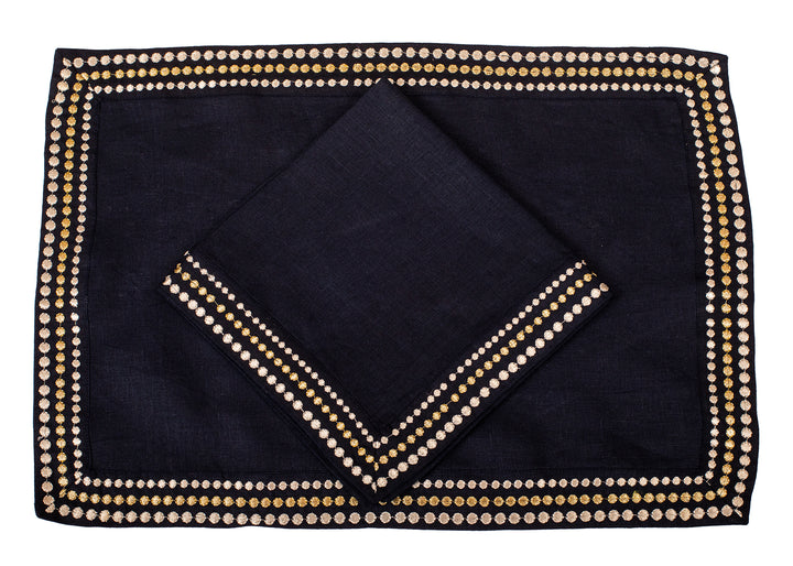 Placemats and Napkins - Navy Blue