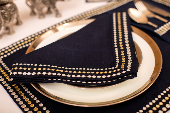 Placemats and Napkins - Navy Blue
