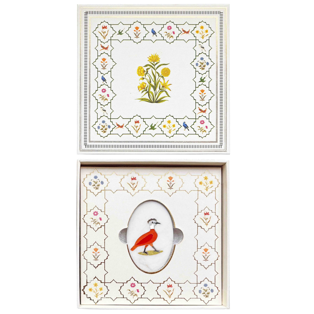 Marble Inlay Bird Trinket Box