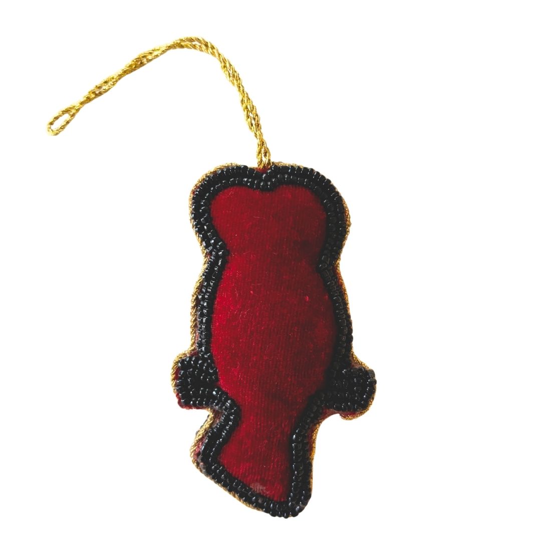 Handmade Owl Embroidered Ornament