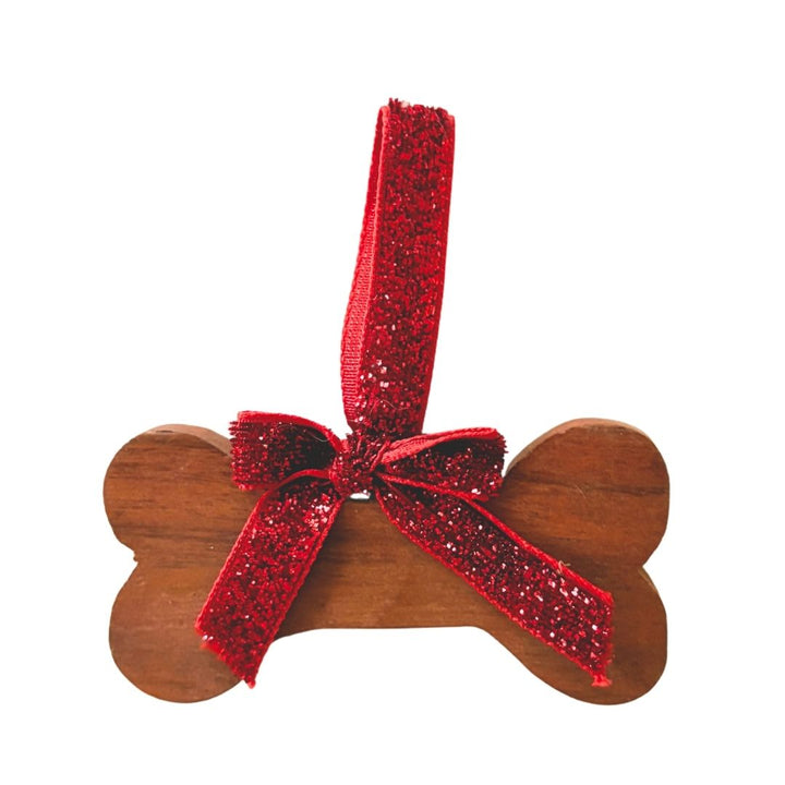 Handmade Dog Bone Embroidered Ornament