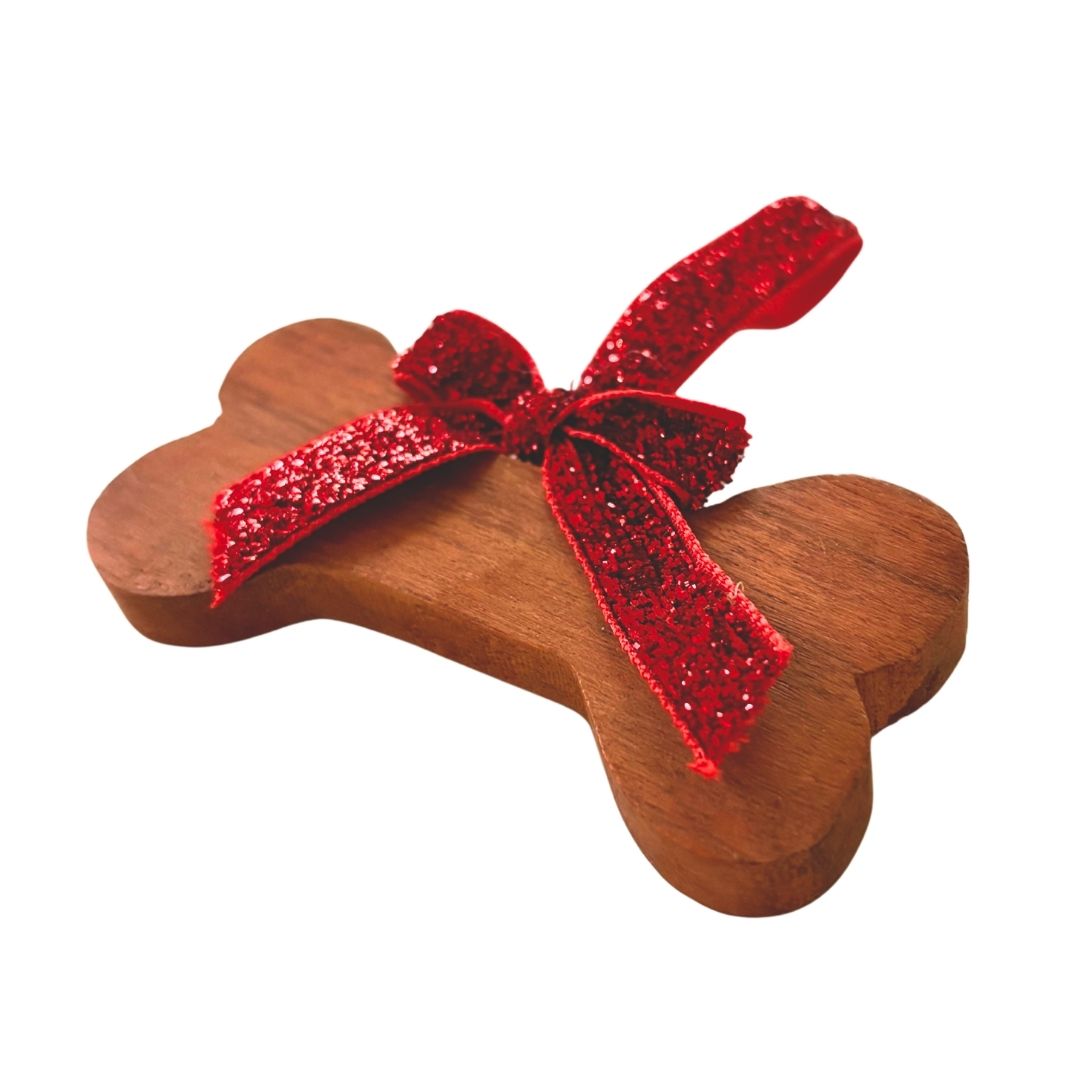 Handmade Dog Bone Embroidered Ornament