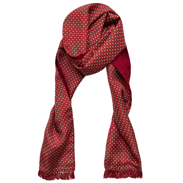 Deep Red Silk Scarf