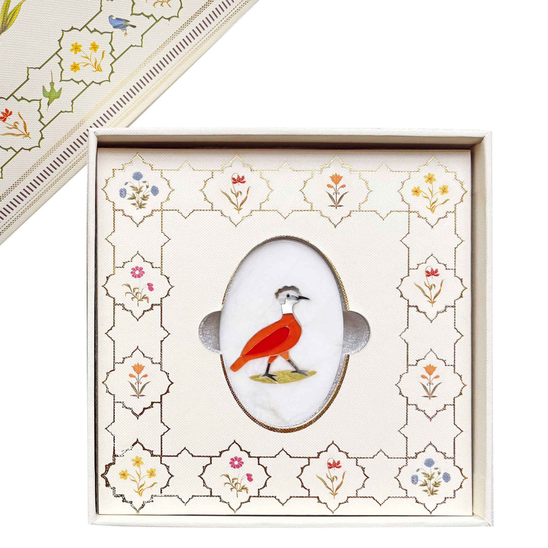 Marble Inlay Bird Trinket Box
