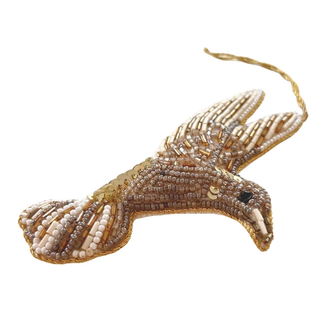 Handmade Flying Eagle Embroidered Ornament