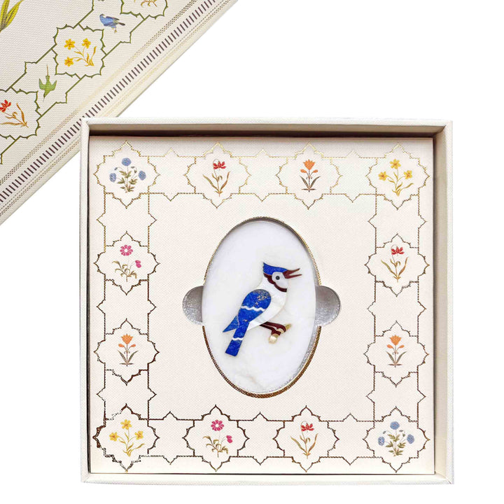 Marble Inlay Bird Trinket Box