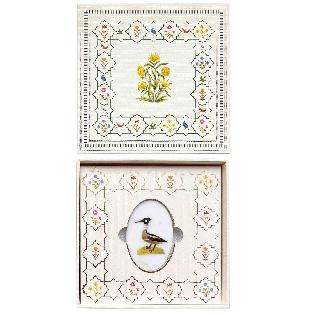 Marble Inlay Bird Trinket Box