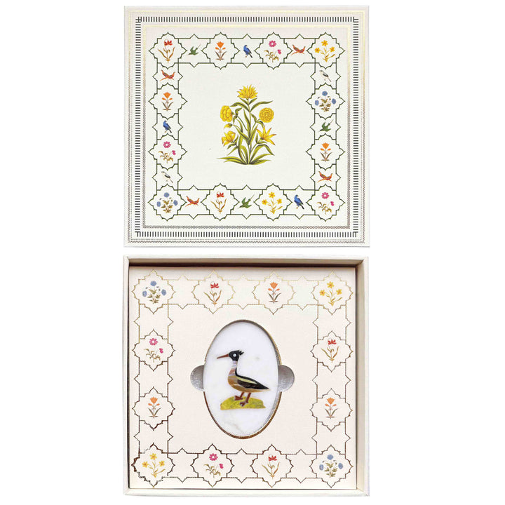 Marble Inlay Bird Trinket Box