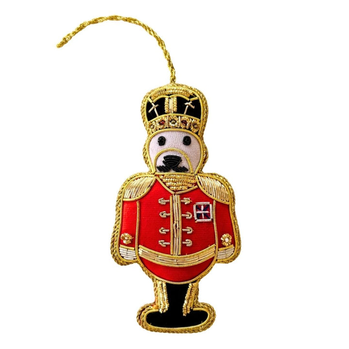 Handmade Nutcracker Soldier Embroidered Ornament
