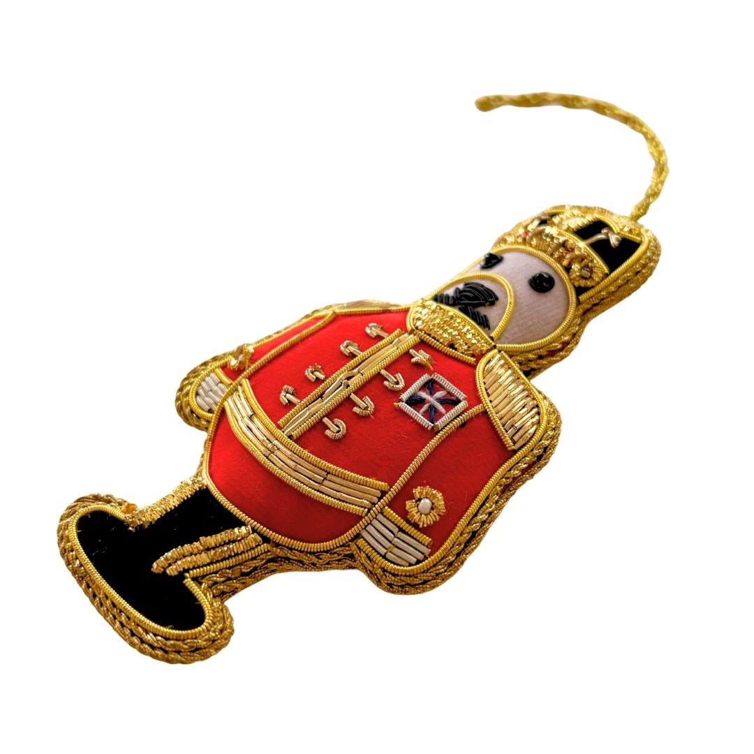 Handmade Nutcracker Soldier Embroidered Ornament