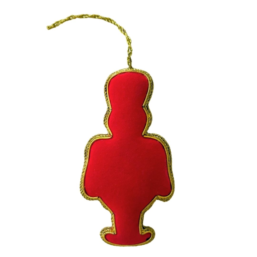 Handmade Nutcracker Soldier Embroidered Ornament
