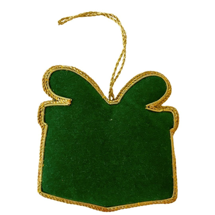 Handmade Festive Gift Box Embroidered Ornament
