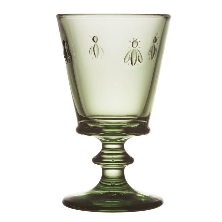 Olive Green Bee -  Wine Glass