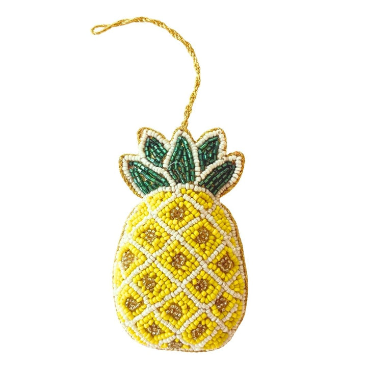 Handmade Pineapple Embroidered Ornament
