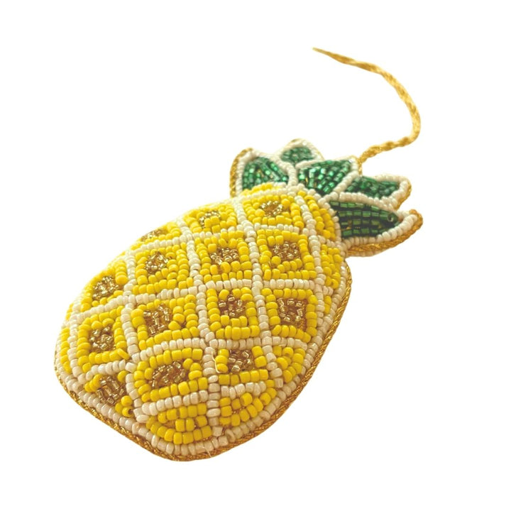 Handmade Pineapple Embroidered Ornament