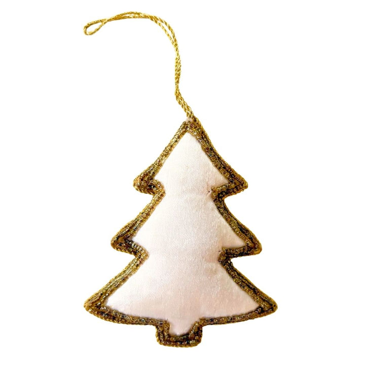 Handmade Layered Tree Embroidered Ornament